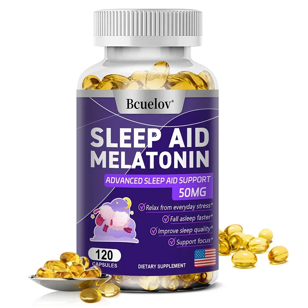 SLEEP AID MELATONIN, Dietary Supplement for Promotes Relaxation and Sleep Health, 25mg, 30/60/120 Capsules, Vegan | Gluten Free