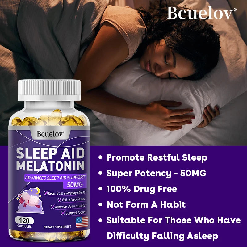 SLEEP AID MELATONIN, Dietary Supplement for Promotes Relaxation and Sleep Health, 25mg, 30/60/120 Capsules, Vegan | Gluten Free
