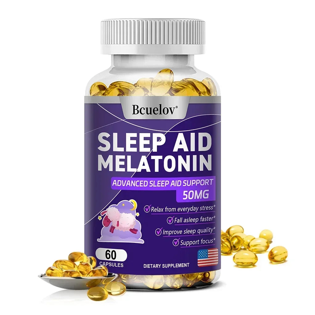 SLEEP AID MELATONIN, Dietary Supplement for Promotes Relaxation and Sleep Health, 25mg, 30/60/120 Capsules, Vegan | Gluten Free