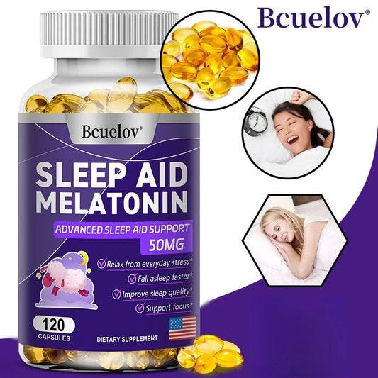 SLEEP AID MELATONIN, Dietary Supplement for Promotes Relaxation and Sleep Health, 25mg, 30/60/120 Capsules, Vegan | Gluten Free