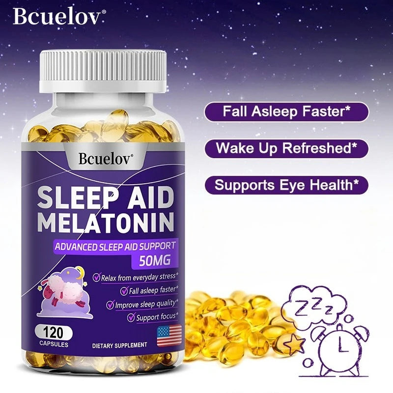 SLEEP AID MELATONIN, Dietary Supplement for Promotes Relaxation and Sleep Health, 25mg, 30/60/120 Capsules, Vegan | Gluten Free